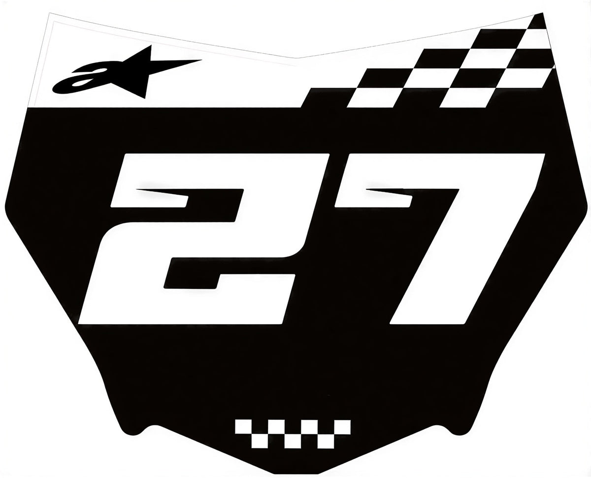 Motocutz plate with our decal