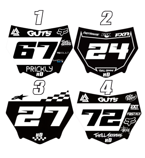 Motocutz plate with our decal