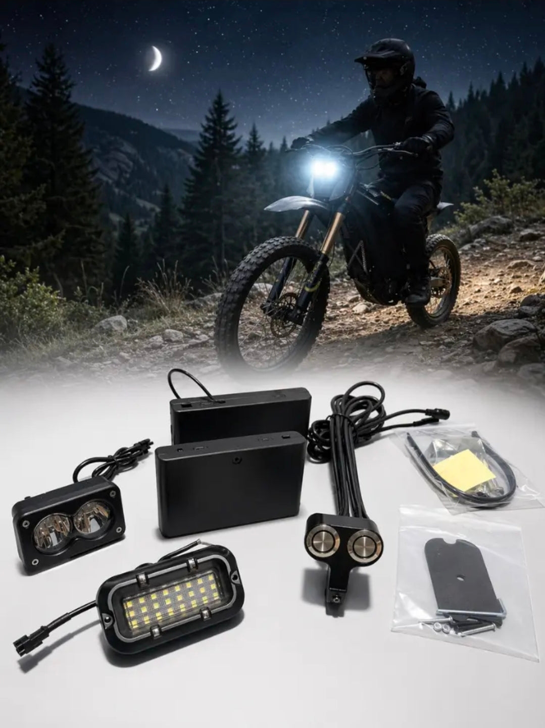 Battery powered baja and rock light